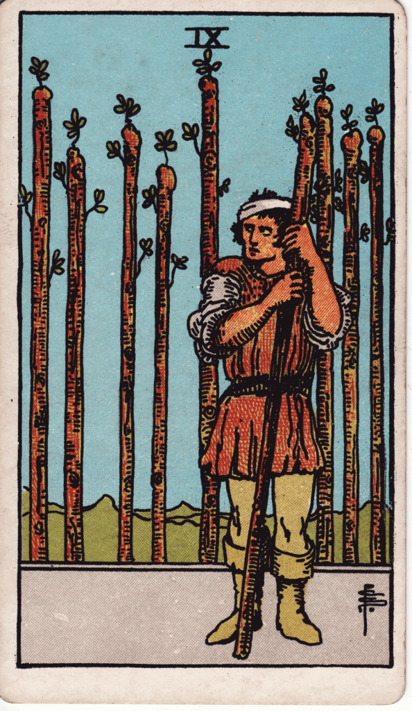 Nine of Wands as feelings in love